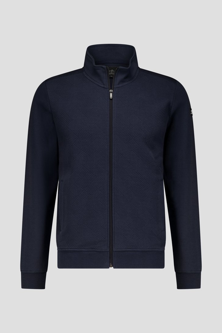Photo produit 1 de Cardigan zippé bleu foncé de Bluefields pour Hommes