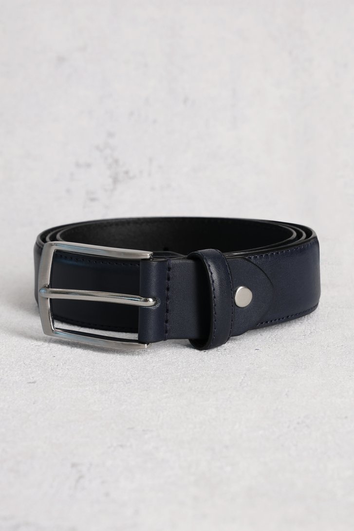 Ceinture en cuir bleu marine de Liberty Island pour Hommes
