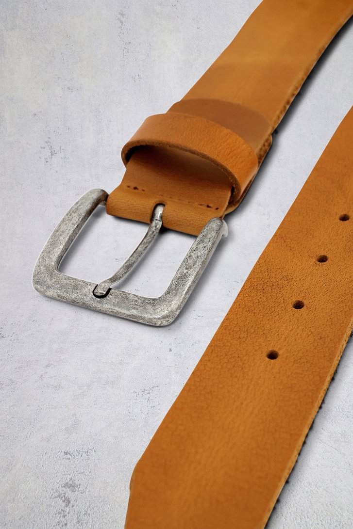 Photo produit 2 de Ceinture en cuir brun foncé avec boucle de Only & Sons pour Hommes