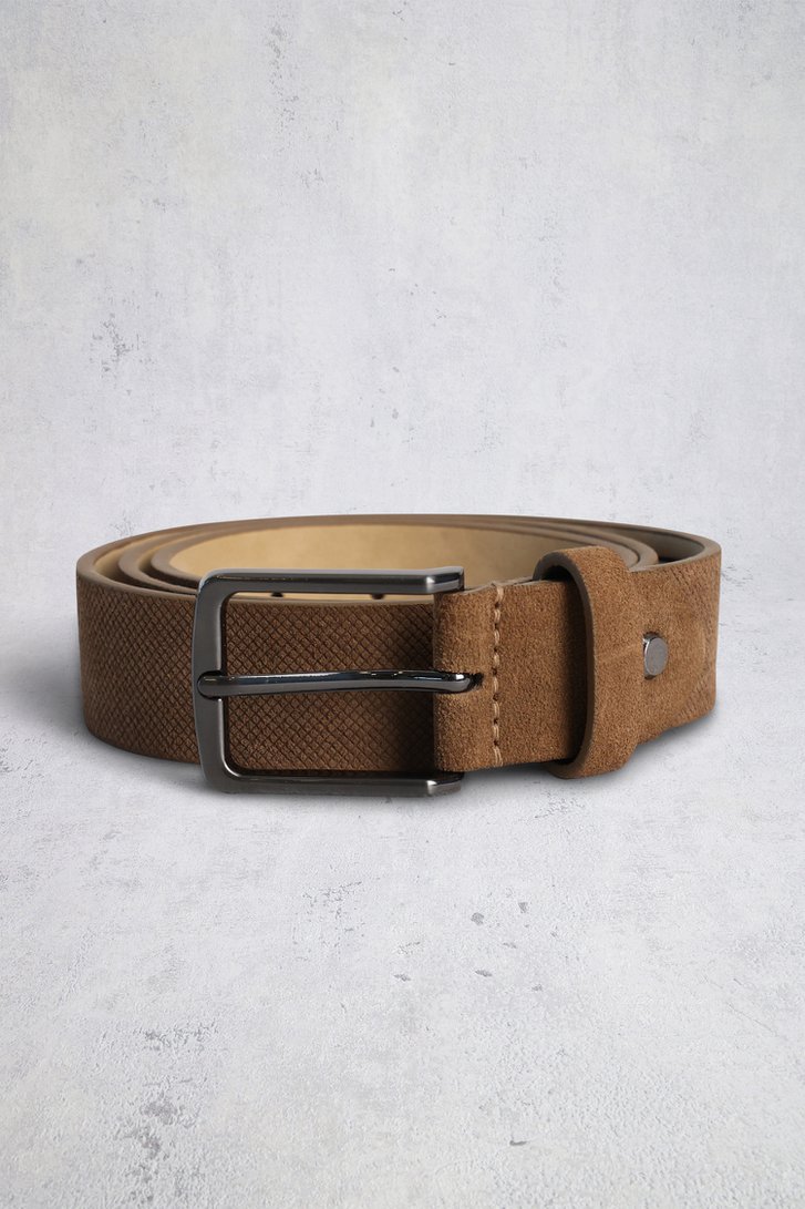 Le devant de Ceinture en cuir marron de Liberty Island pour Hommes