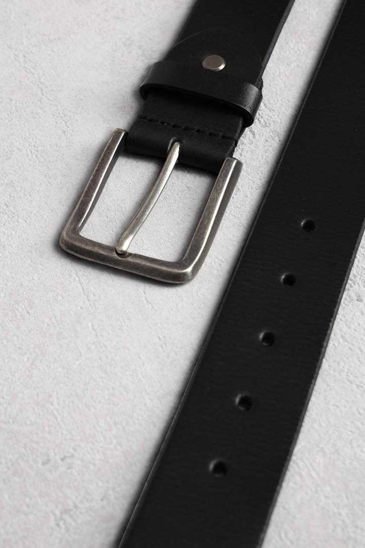 Photo produit 1 de Ceinture en cuir noir de Liberty Island pour Hommes