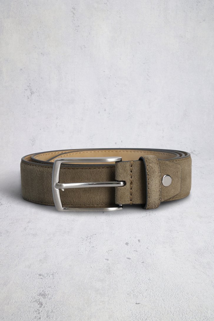 Le devant de Ceinture en cuir taupe de Liberty Island pour Hommes
