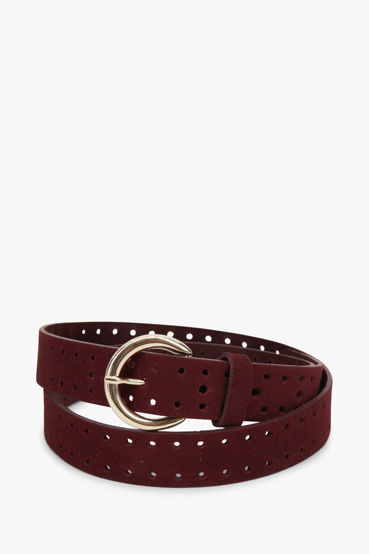 Ceinture fine bordeaux de Liberty Island pour Femmes