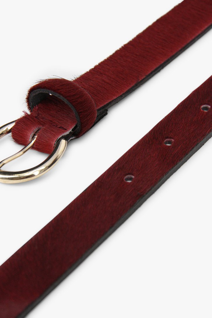 Ceinture fine bordeaux de Liberty Island pour Femmes