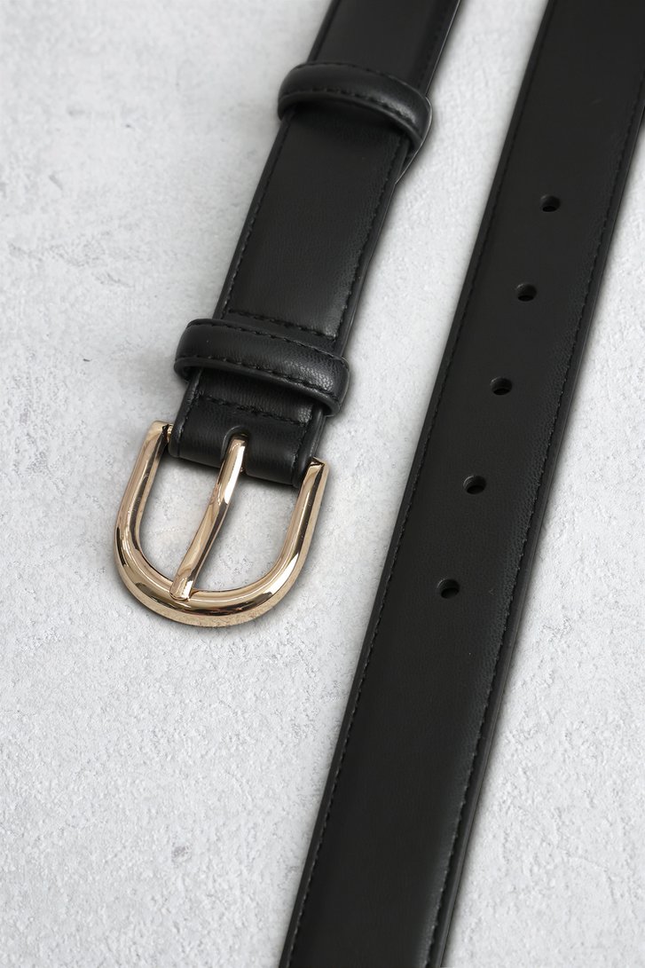 Le dos de Ceinture fine noire avec boucle dorée	 de Liberty Island pour Femmes