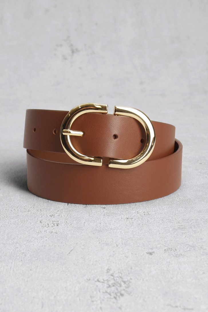 Ceinture marron avec boucle dorée de D'Auvry pour Femmes