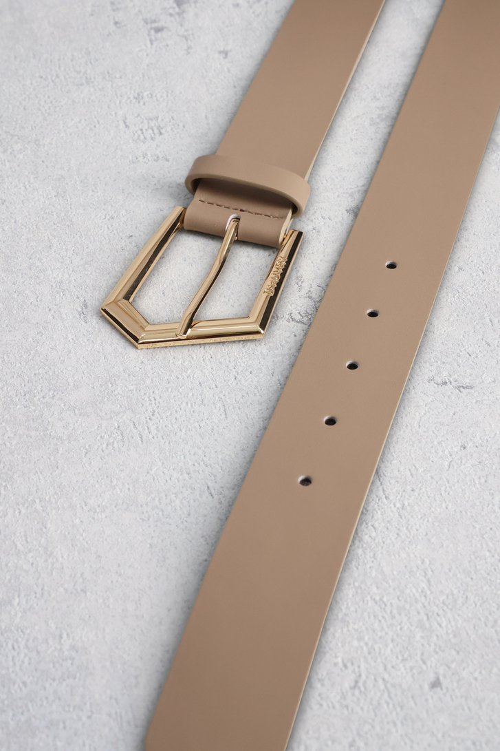 ceinture marron avec boucle dorée de D'Auvry pour Femmes