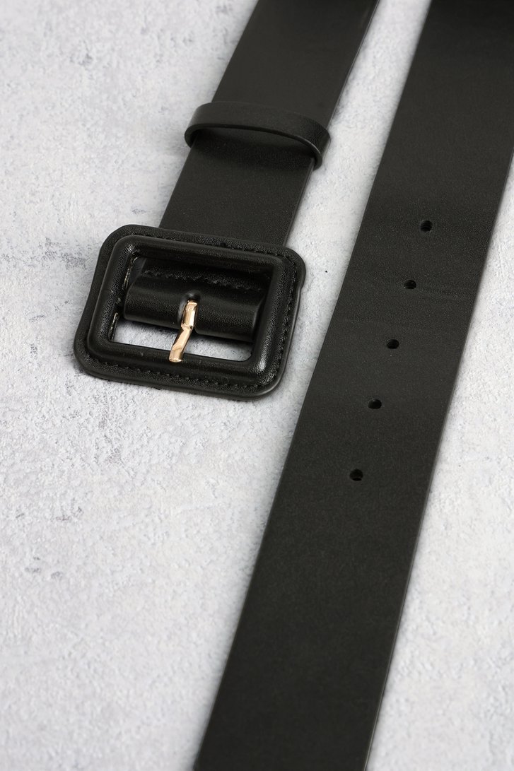 Le dos de Ceinture noire à boucle carrée	 de Liberty Island pour Femmes