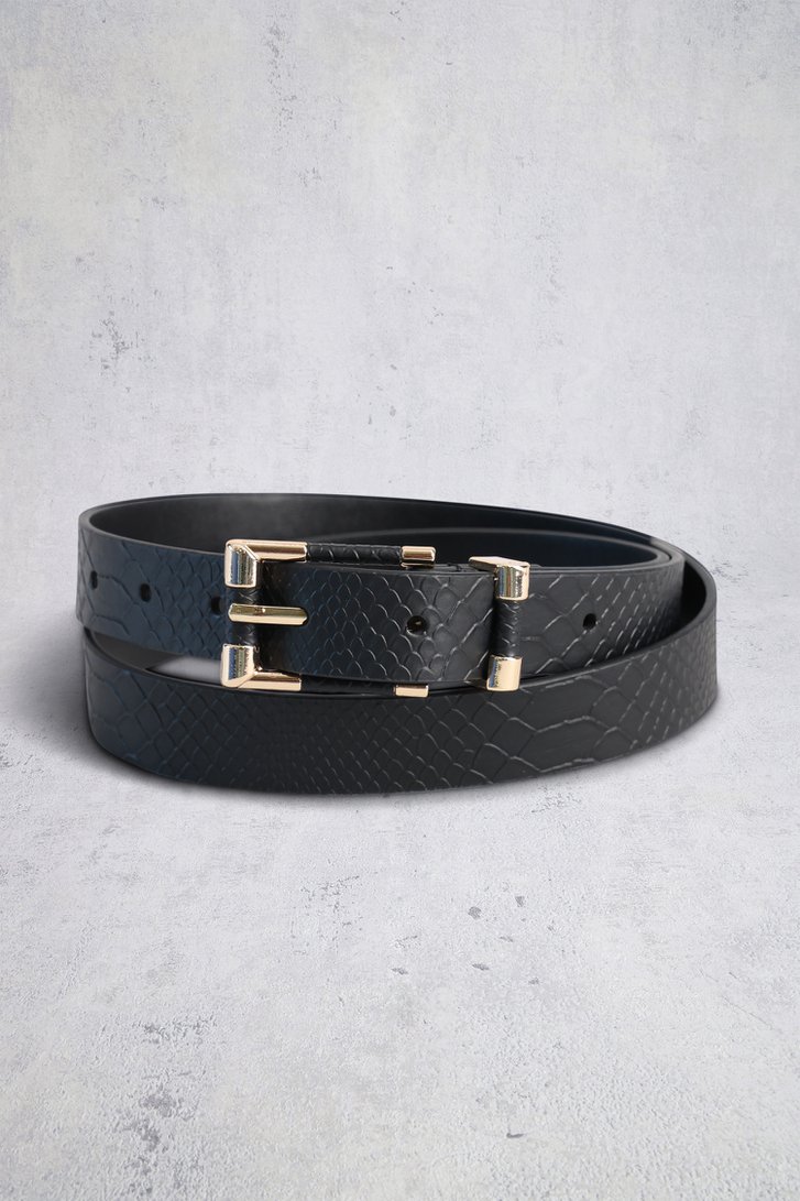 Le devant de Ceinture noire à motif serpent de Liberty Island pour Femmes