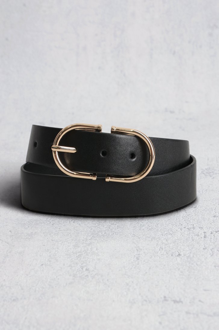 Le devant de Ceinture noire avec boucle rose de Liberty Island pour Femmes