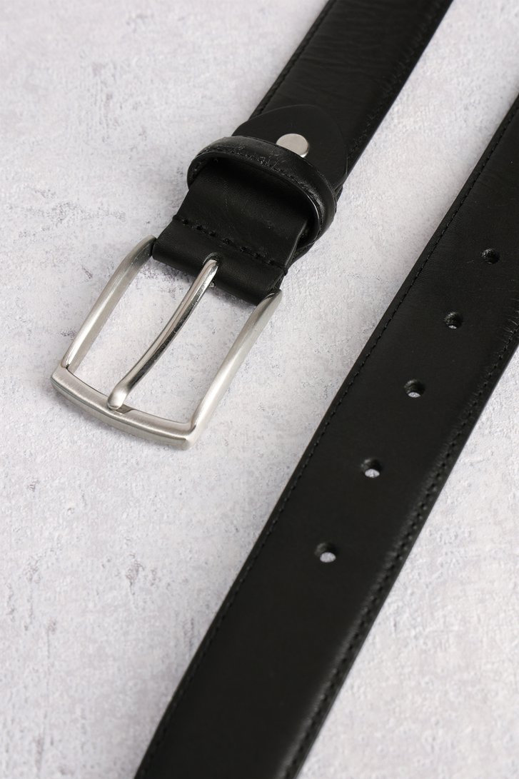Ceinture noire en cuir de Liberty Island pour Hommes