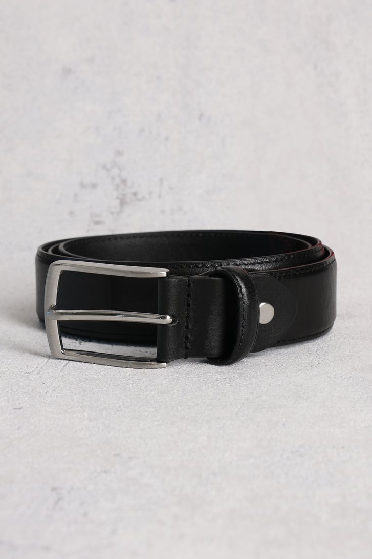 Ceinture noire en cuir de Liberty Island pour Hommes