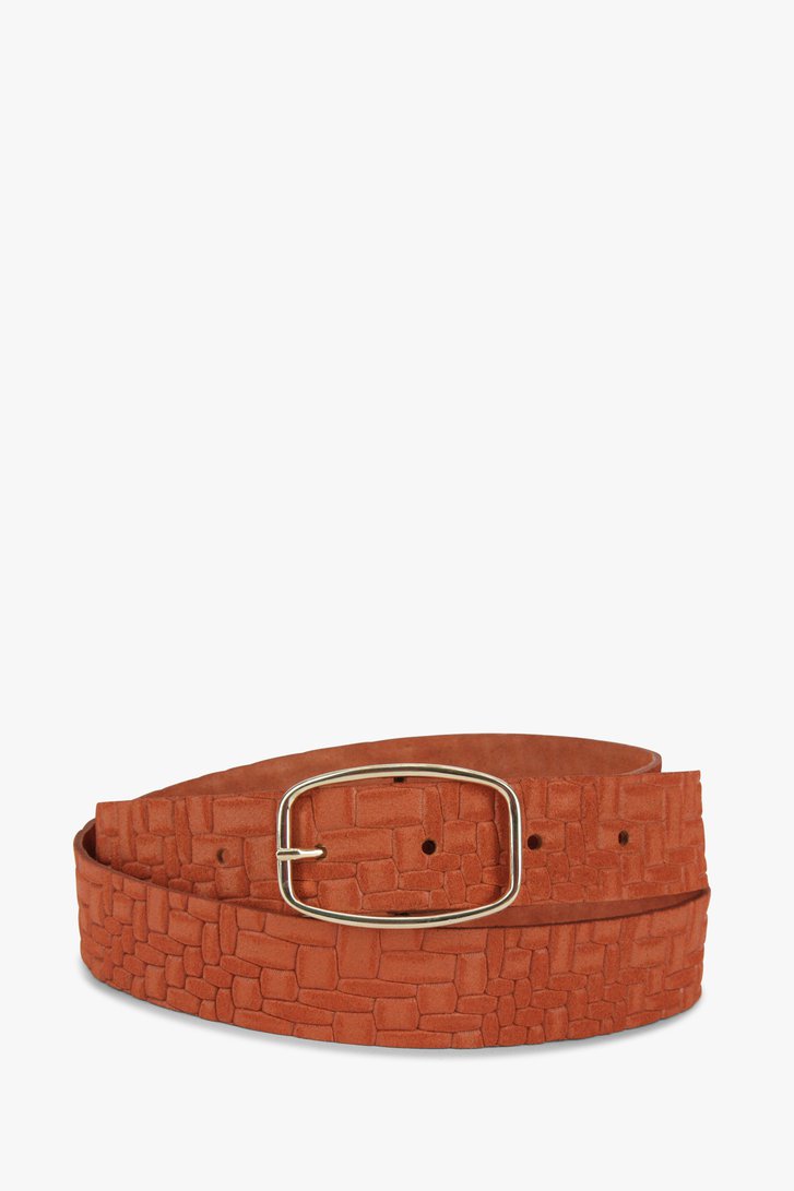 Ceinture orange à relief de Liberty Island pour Femmes