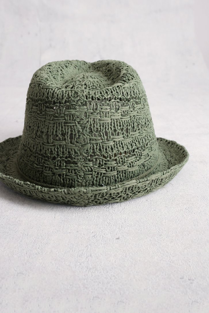 Chapeau tissé kaki de Modeno pour Femmes