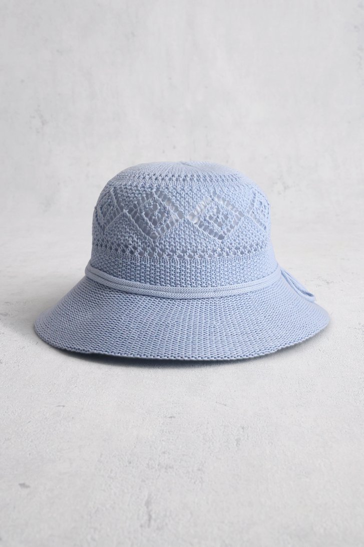 Chapeau tricoté bleu clair de Modeno pour Femmes