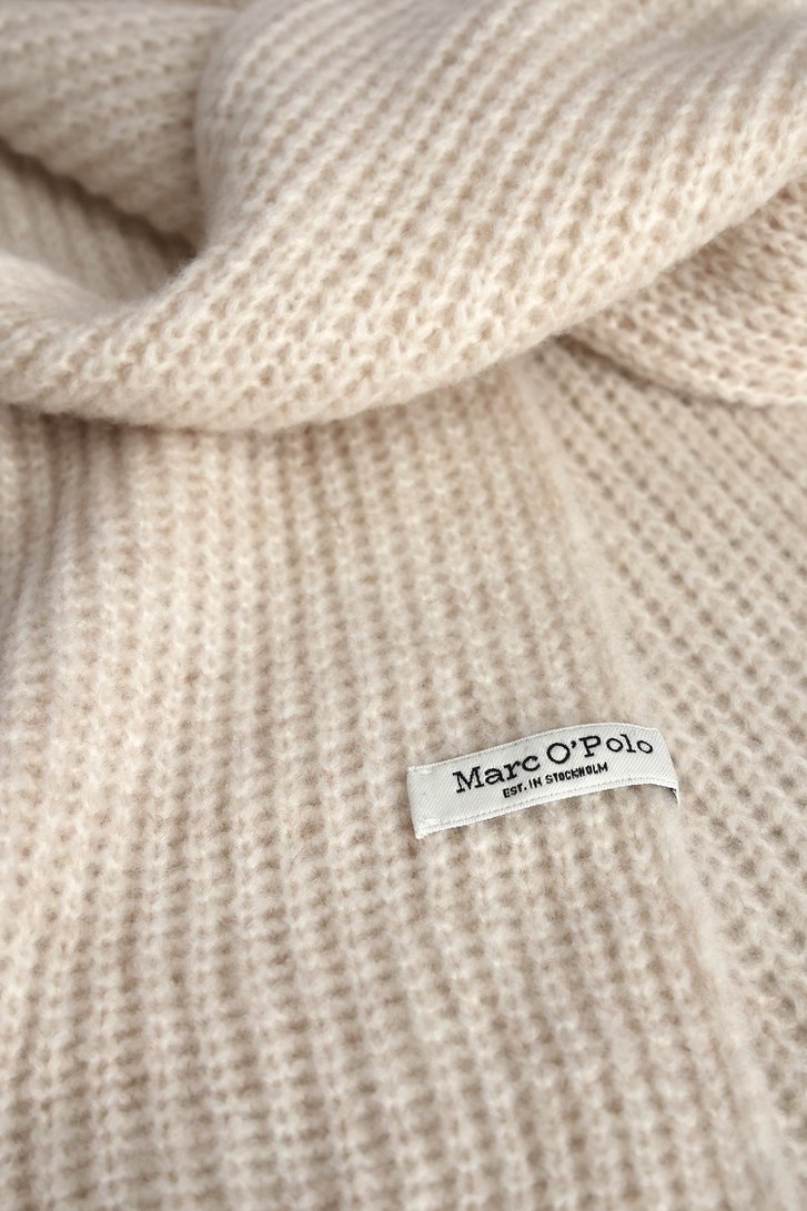 Photo produit 1 de Écharpe tricotée en laine beige clair de Marc O'Polo pour Femmes