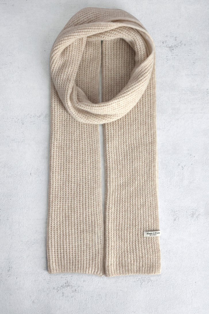 Le devant de Écharpe tricotée en laine beige clair de Marc O'Polo pour Femmes