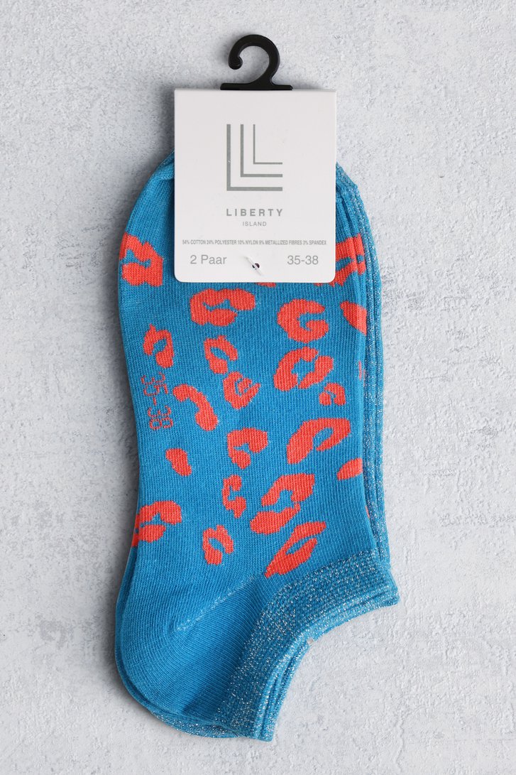 Chaussettes à paillettes et imprimé  - Set de 2 de Liberty Island pour Femmes