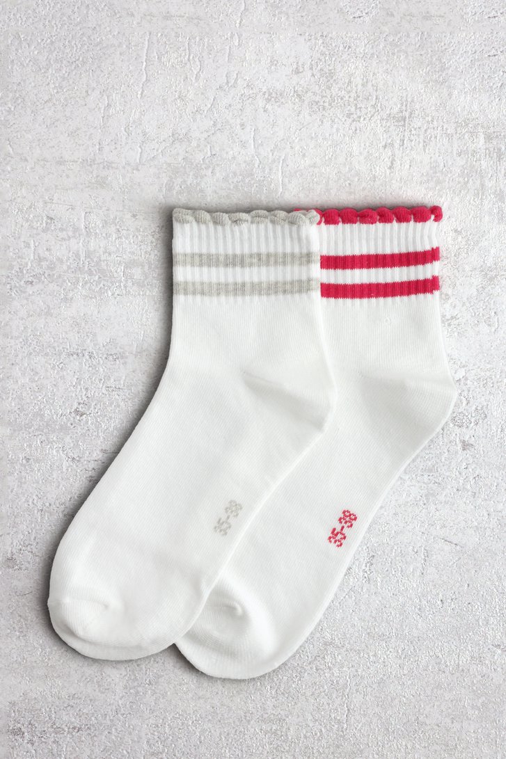 Le devant de Chaussettes avec rayures colorées - 2 paires de Liberty Island pour Femmes