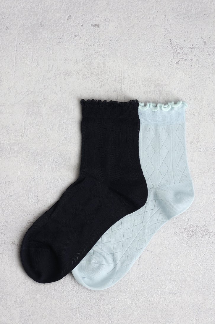 Le devant de Chaussettes basses bleues - 2 paires de Camano pour Femmes