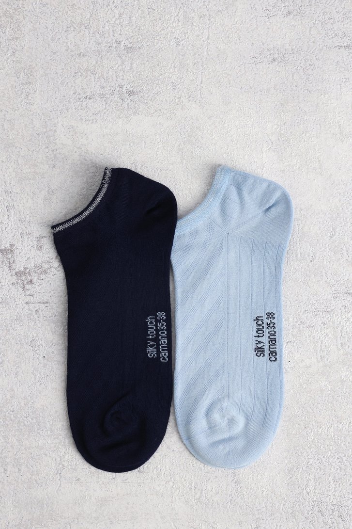 Le devant de Chaussettes basses bleues - 2 paires de Camano pour Femmes