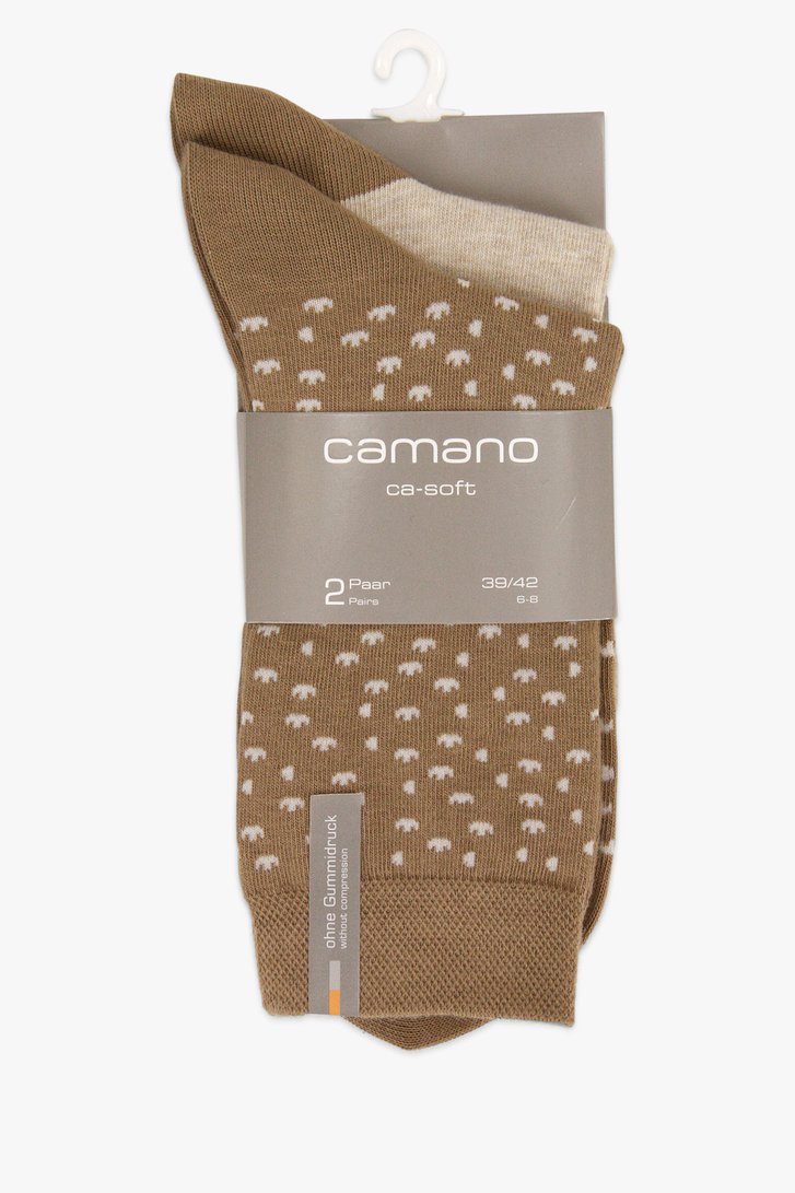 Chaussettes beige/écru - 2 paires de Camano pour Femmes