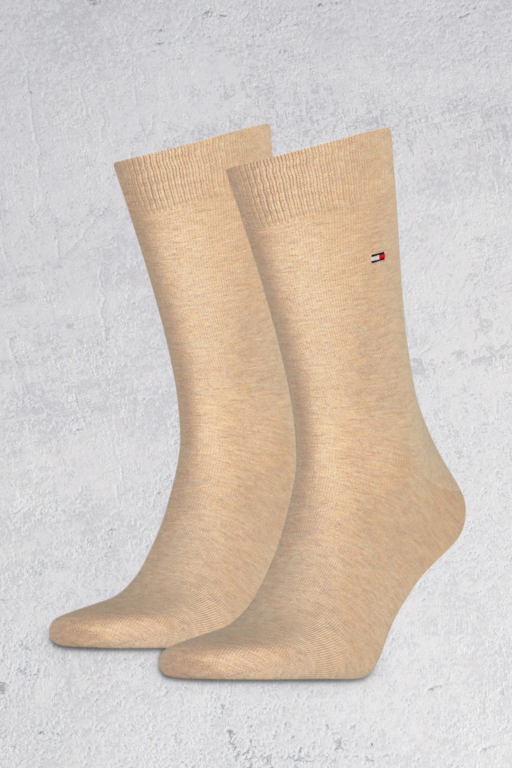 Chaussettes beiges - 2 paires de Tommy Hilfiger pour Hommes