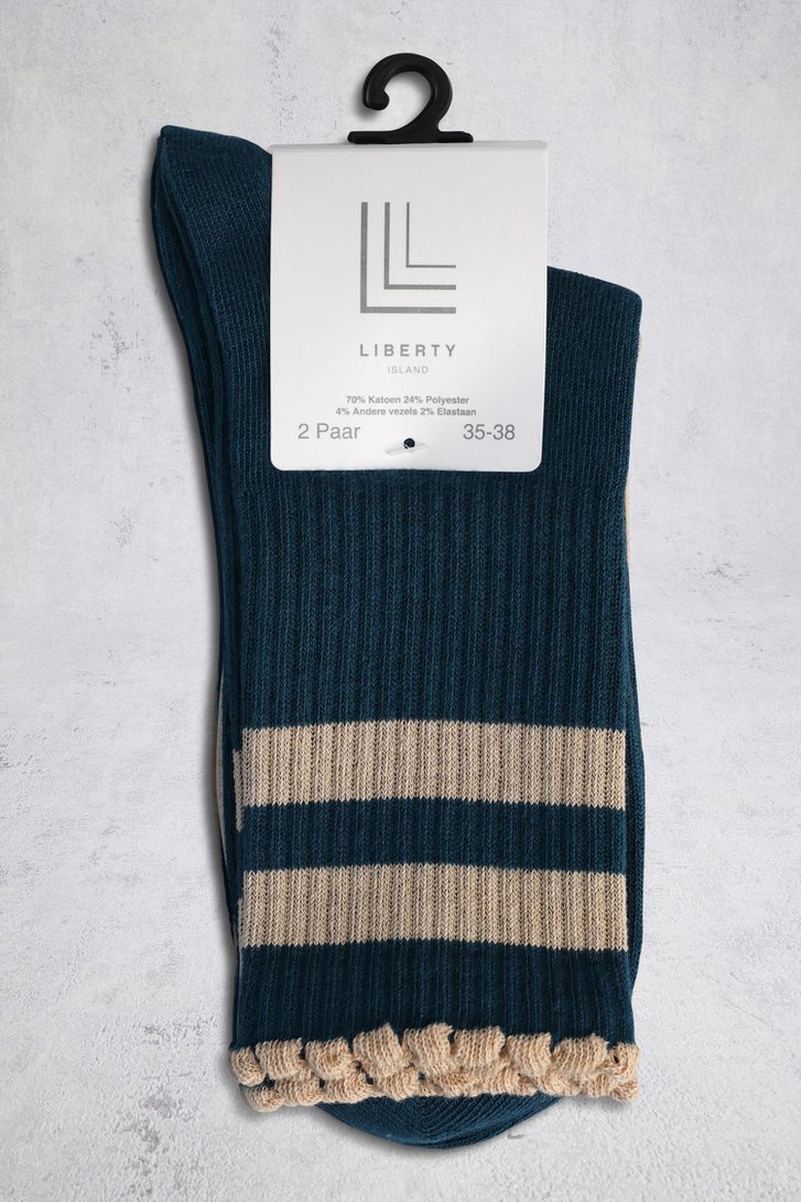 Photo produit 1 de chaussettes beiges/vertes de Liberty Island pour Femmes