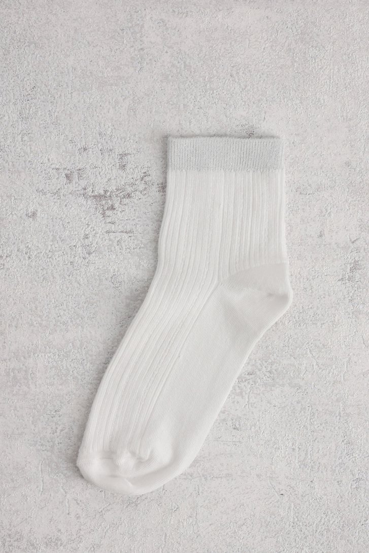 Le devant de Chaussettes blanches avec bord argenté de MP Denmark pour Femmes