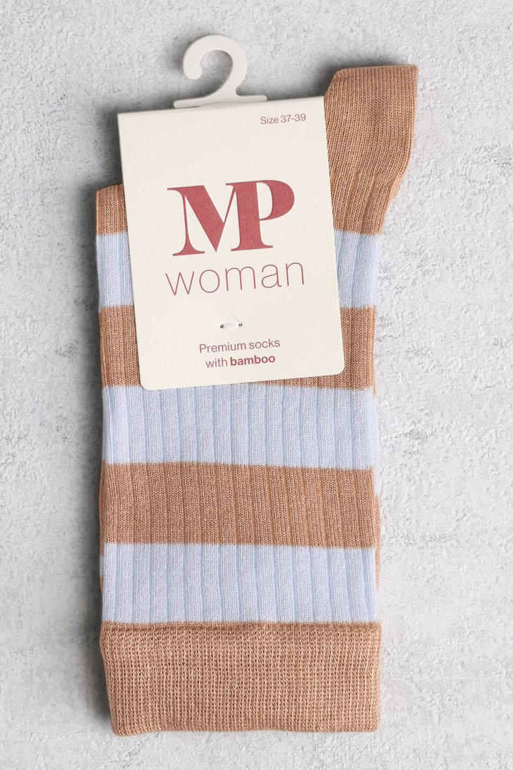 Chaussettes bleu clair-beige de MP Denmark pour Femmes