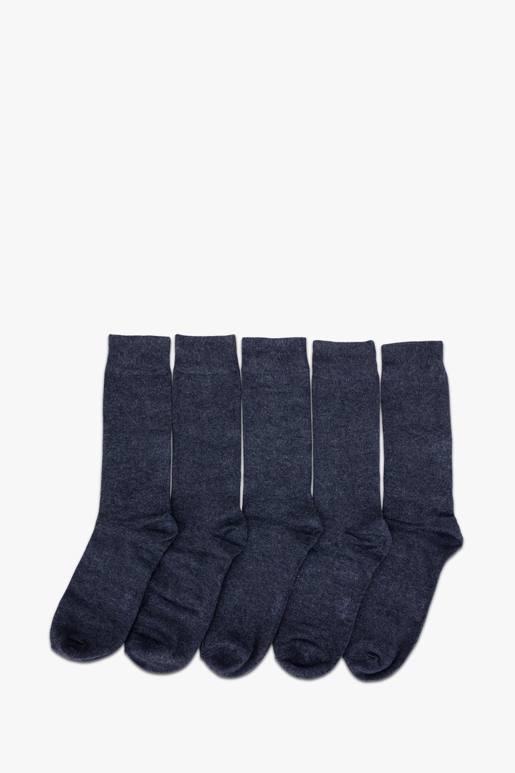 Chaussettes bleu foncé - 5 paires de Liberty Island pour Hommes