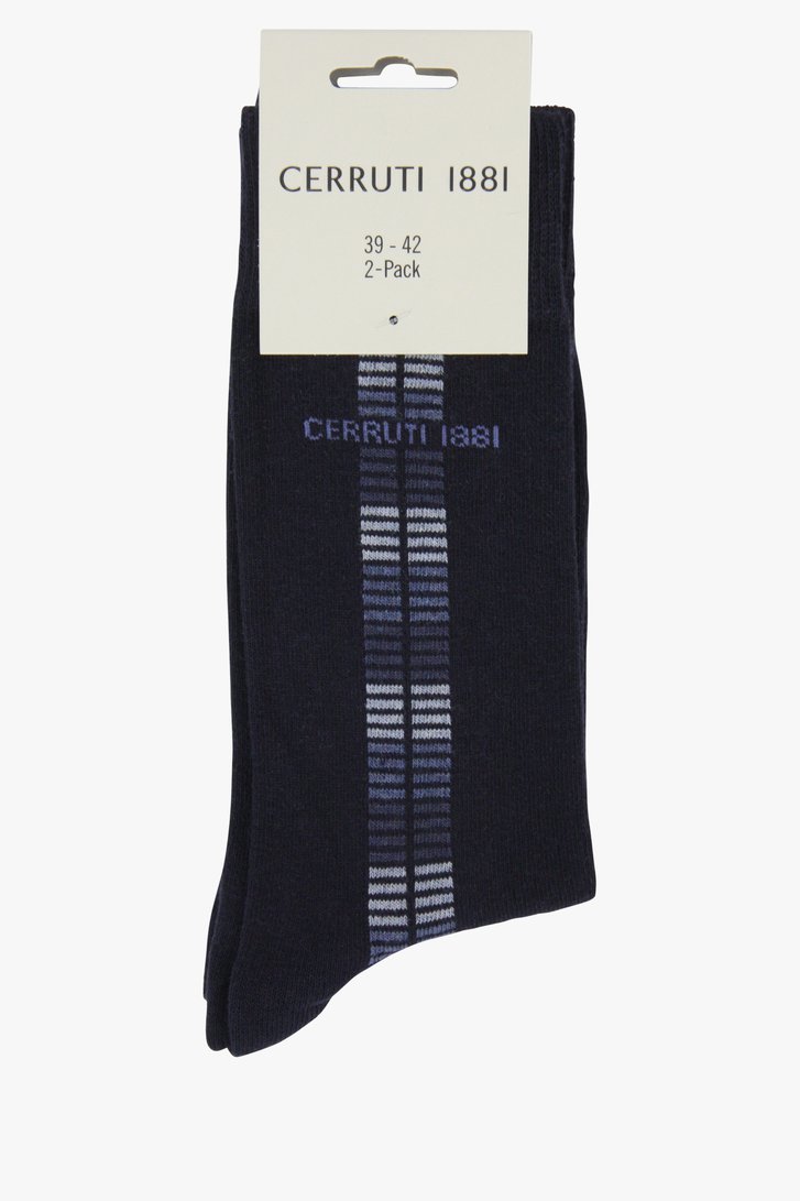 Chaussettes bleu marine - 2 pack de Cerruti 1881 pour Hommes