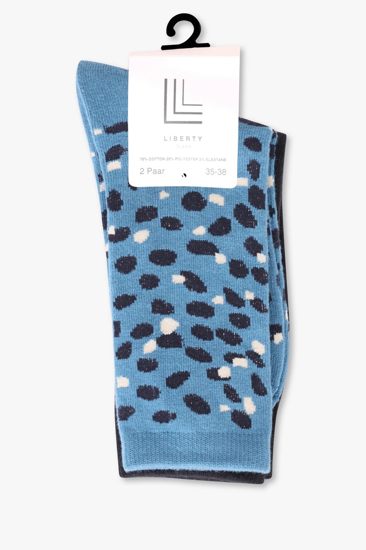 Photo produit 2 de chaussettes bleues - 2 paires de Liberty Island pour Femmes