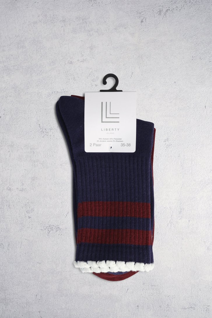 Photo produit 3 de Chaussettes bleues/bordeaux de Liberty Island pour Femmes