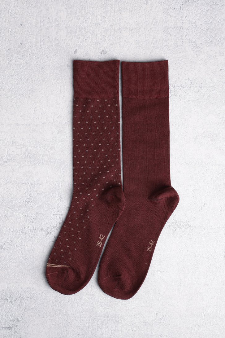 Chaussettes bordeaux - 2 paires de Liberty Island pour Hommes