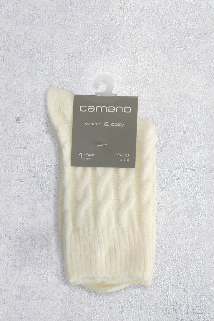 Photo produit 1 de Chaussettes écrues à motif torsadé de Camano pour Femmes