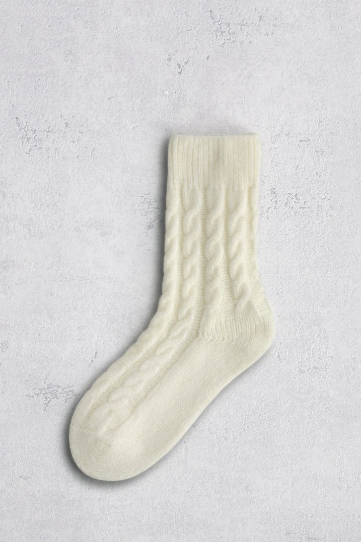 Le devant de Chaussettes écrues à motif torsadé de Camano pour Femmes