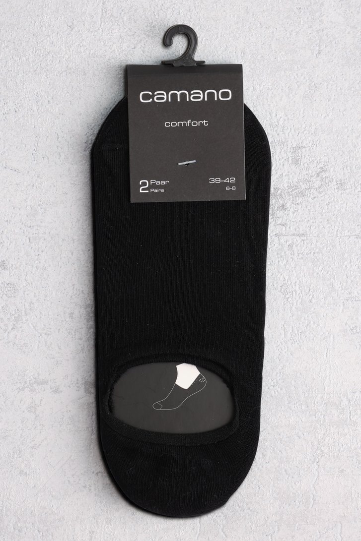 Photo produit 1 de Chaussettes footies noires - 2 paires de Camano pour Hommes