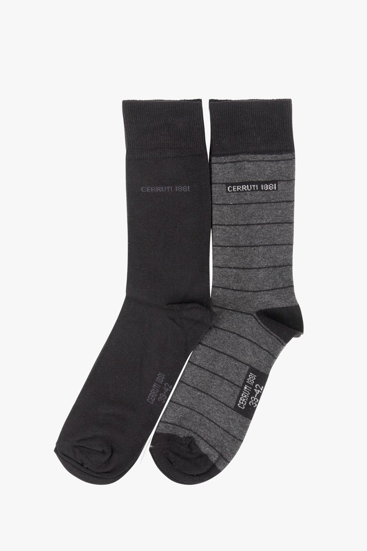 Chaussettes gris et noir - 2 pack de Cerruti 1881 pour Hommes