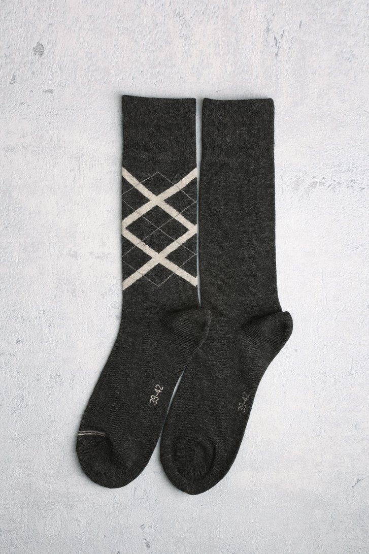 Chaussettes gris foncé - 2 paires de Liberty Island pour Hommes