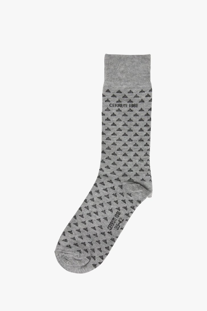 Chaussettes grises avec imprimé noir de Cerruti 1881 pour Hommes