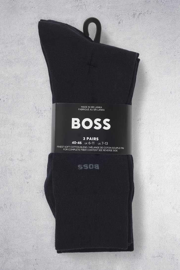 Photo produit 1 de Chaussettes hautes bleu marine – lot de 3 paires de Hugo Boss pour Hommes