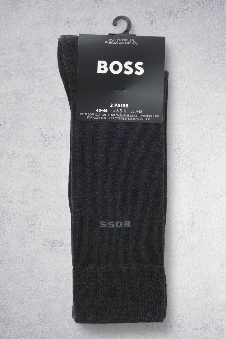 Photo produit 1 de Chaussettes hautes grises – lot de 2 paires de Hugo Boss pour Hommes