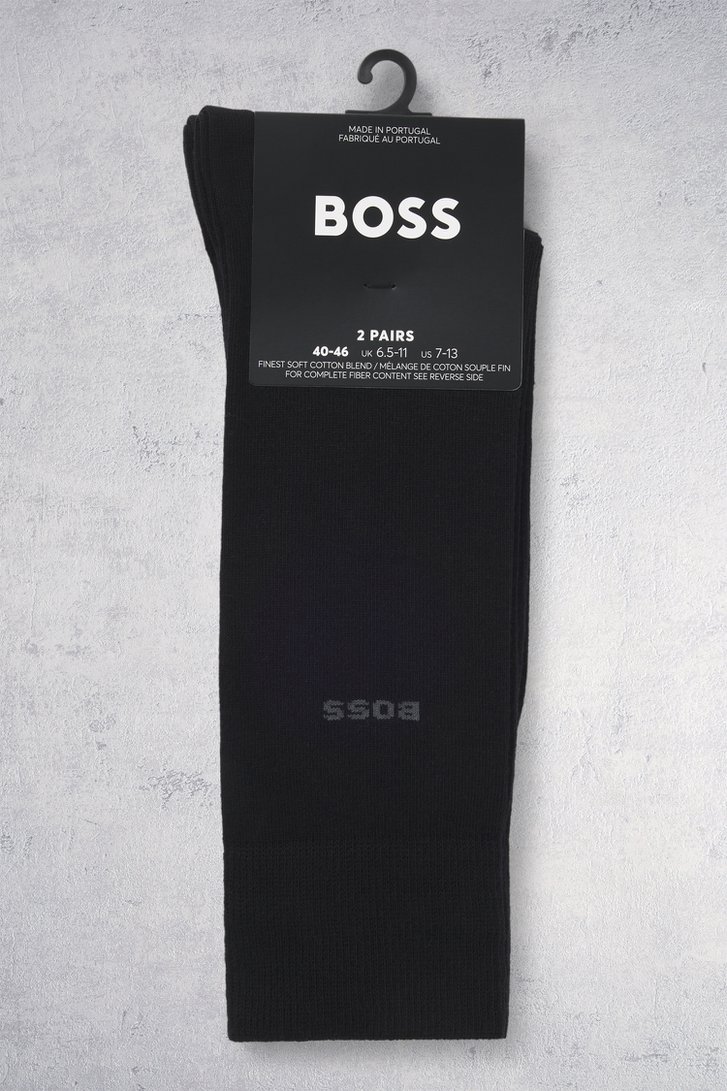 Photo produit 1 de Chaussettes hautes noires – lot de 2 paires de Hugo Boss pour Hommes