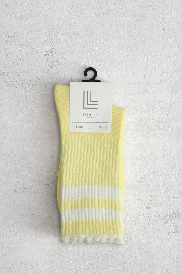 Photo produit 1 de Chaussettes jaunes - 2 paires de Liberty Island pour Femmes