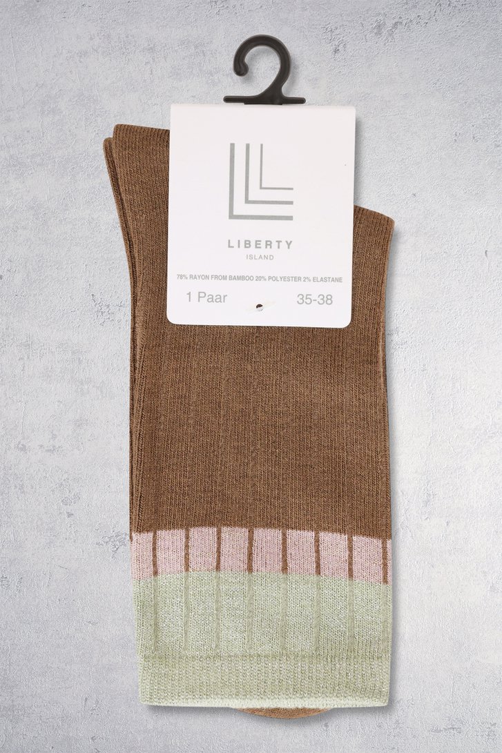 Le dos de Chaussettes kaki avec détail scintillant de Liberty Island pour Femmes