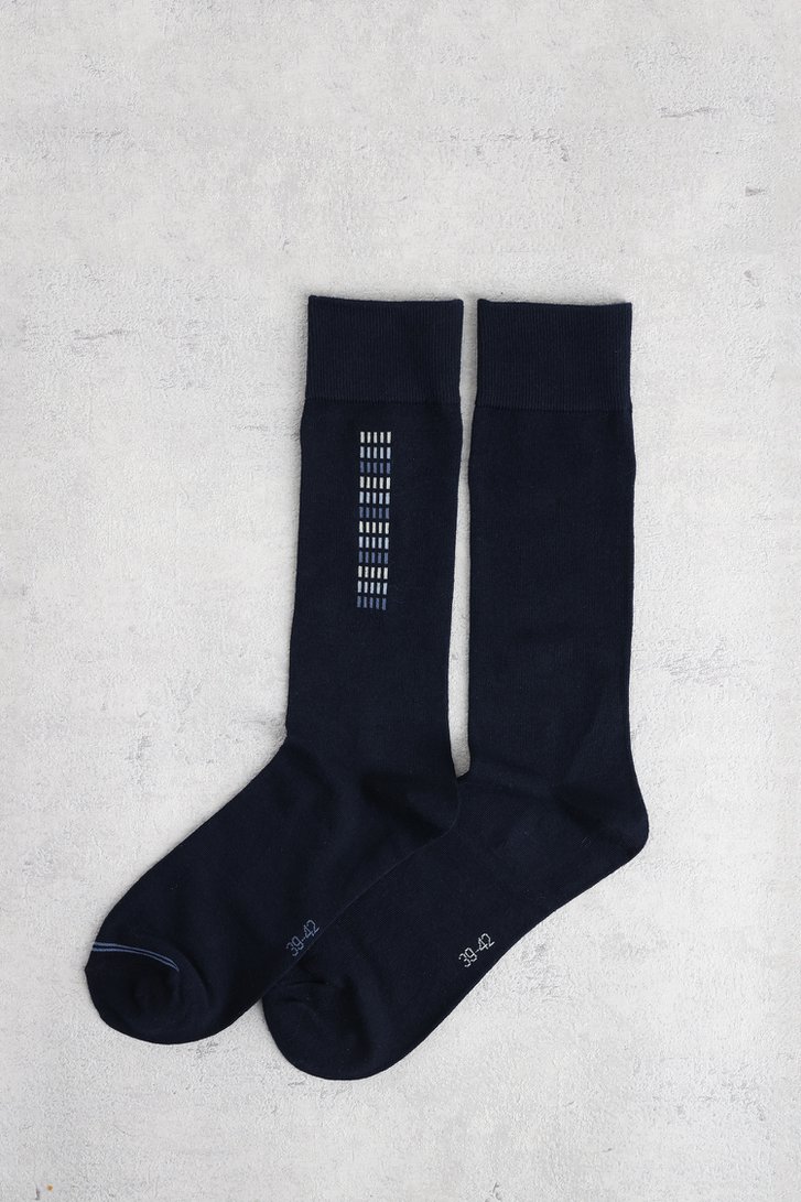 Le devant de Chaussettes longues bleu marine – 2 paires de Liberty Island pour Hommes