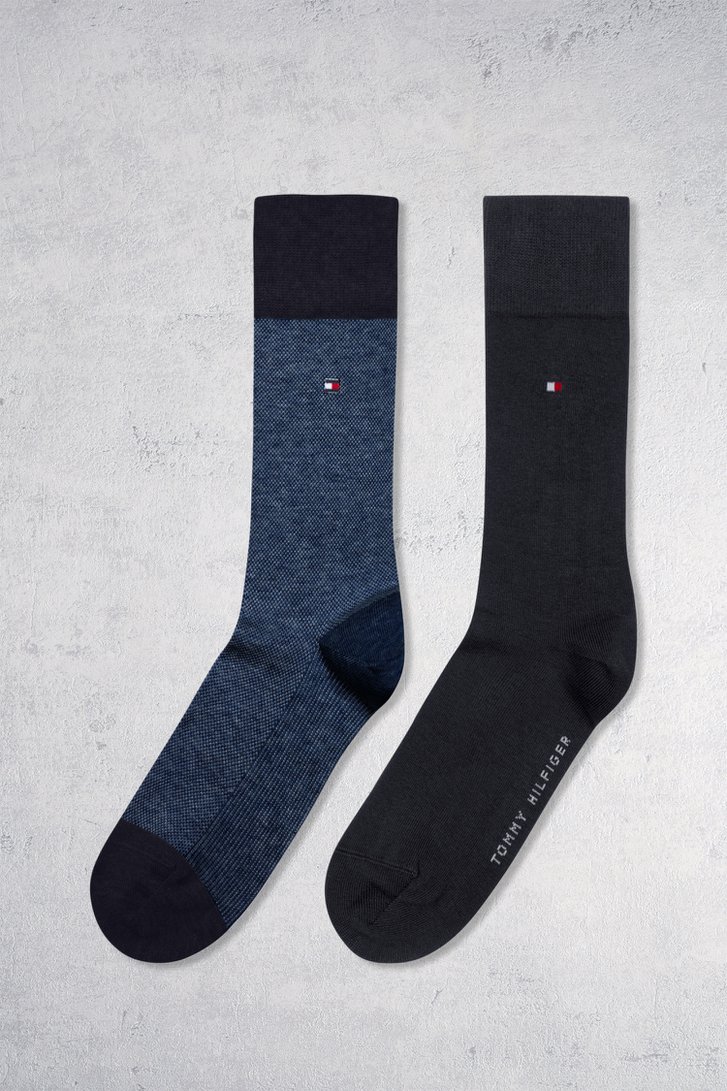 Chaussettes longues bleues - 2 paires de Tommy Hilfiger pour Hommes