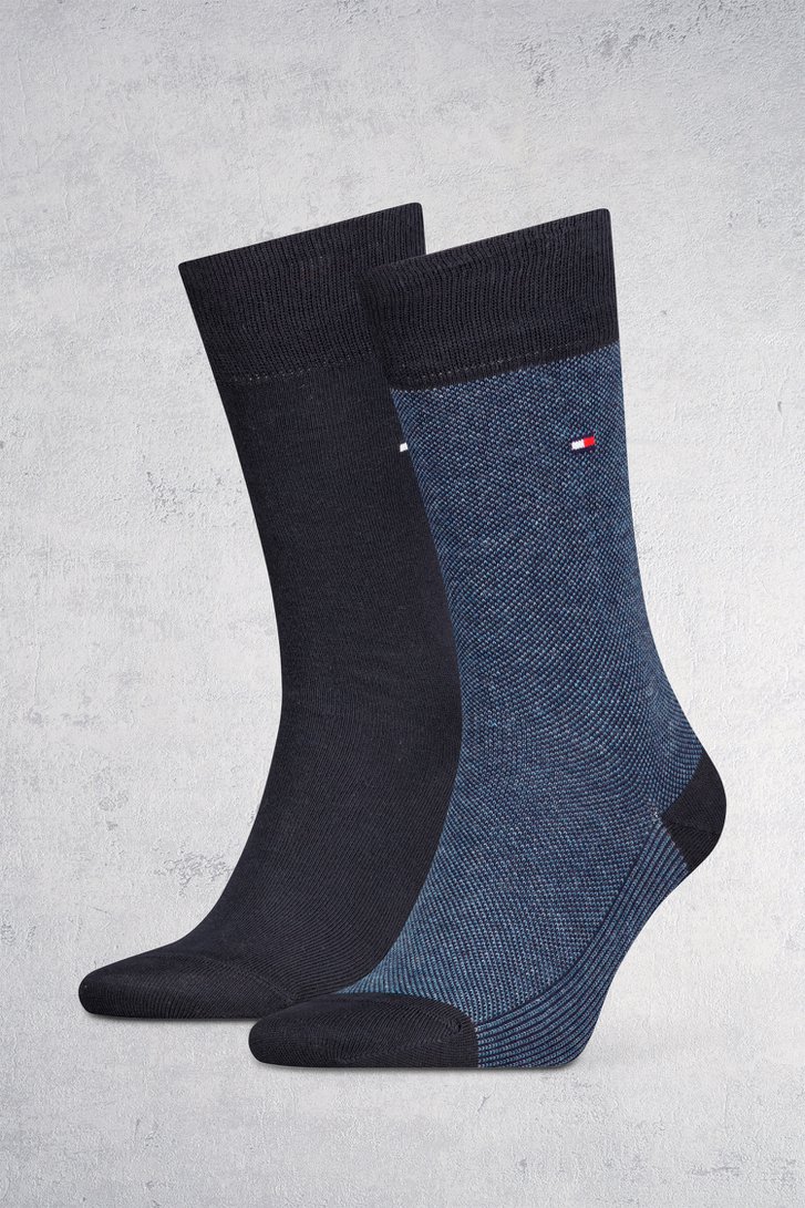 Chaussettes longues bleues - 2 paires de Tommy Hilfiger pour Hommes