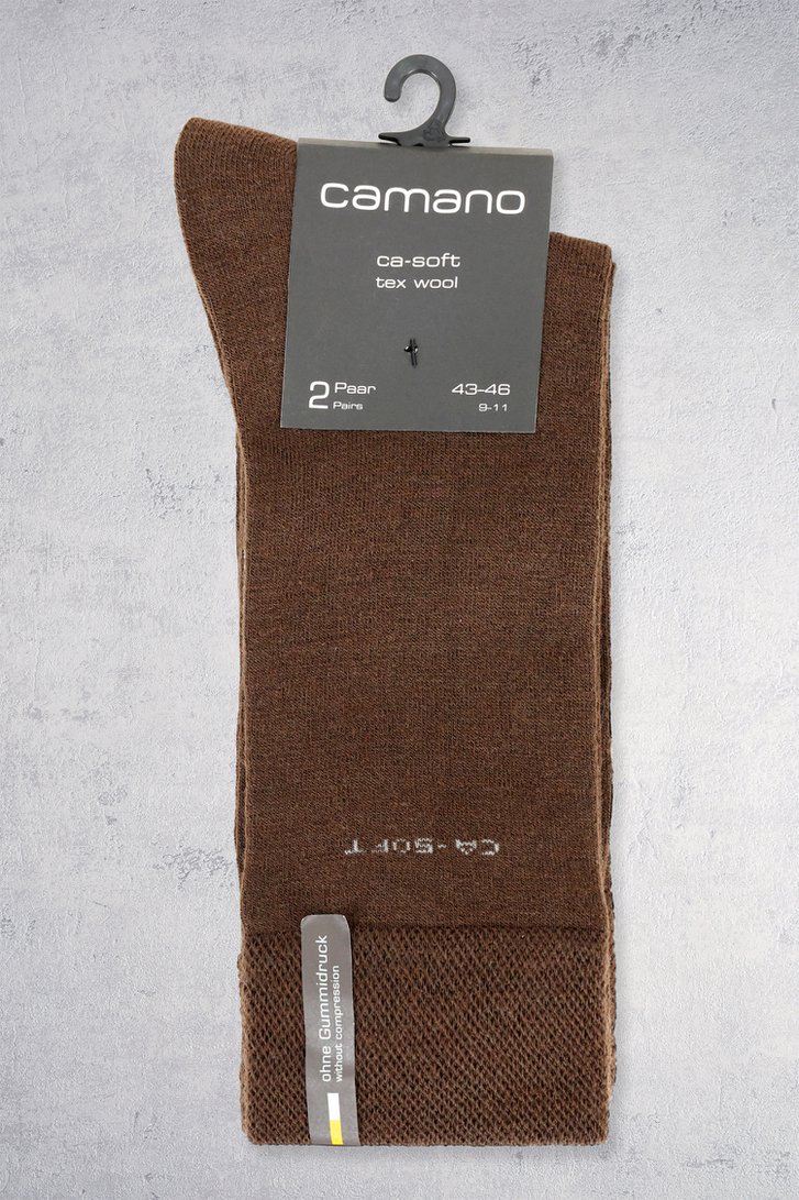 Le dos de Chaussettes longues en laine marron - 2 paires de Camano pour Hommes